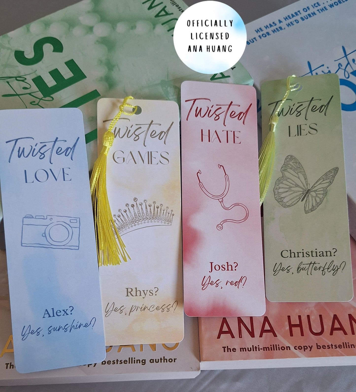 ANA HUANG™ Officially Licensed Merch/ The Twisted Series Bookmarks
