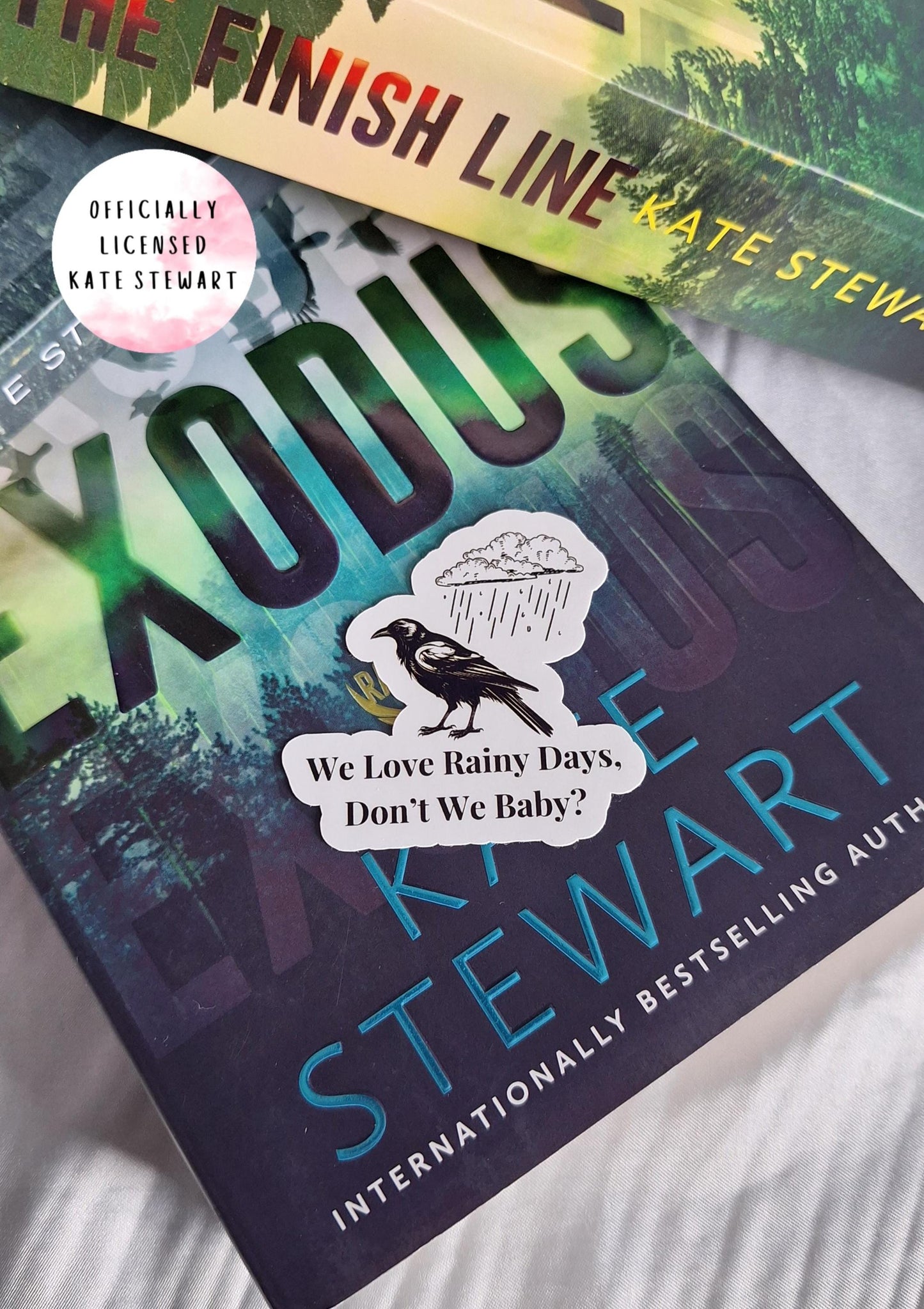 We Love Rainy Days Bird Sticker