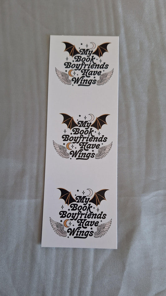 My Book Boyfriends Have Wings Bookmark