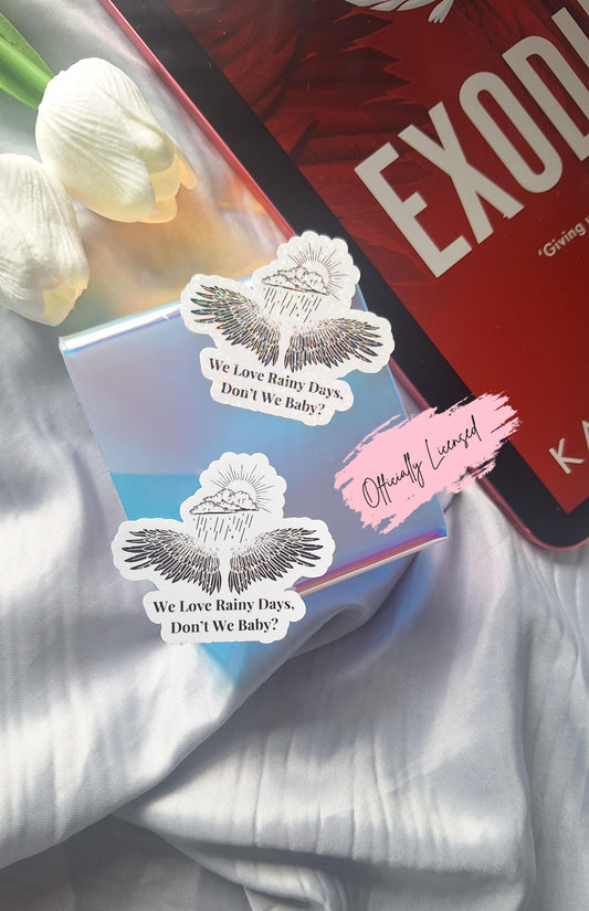 We Love Rainy Days Wings Sticker